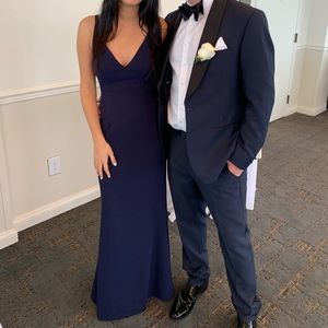 Navy Long Formal Dress